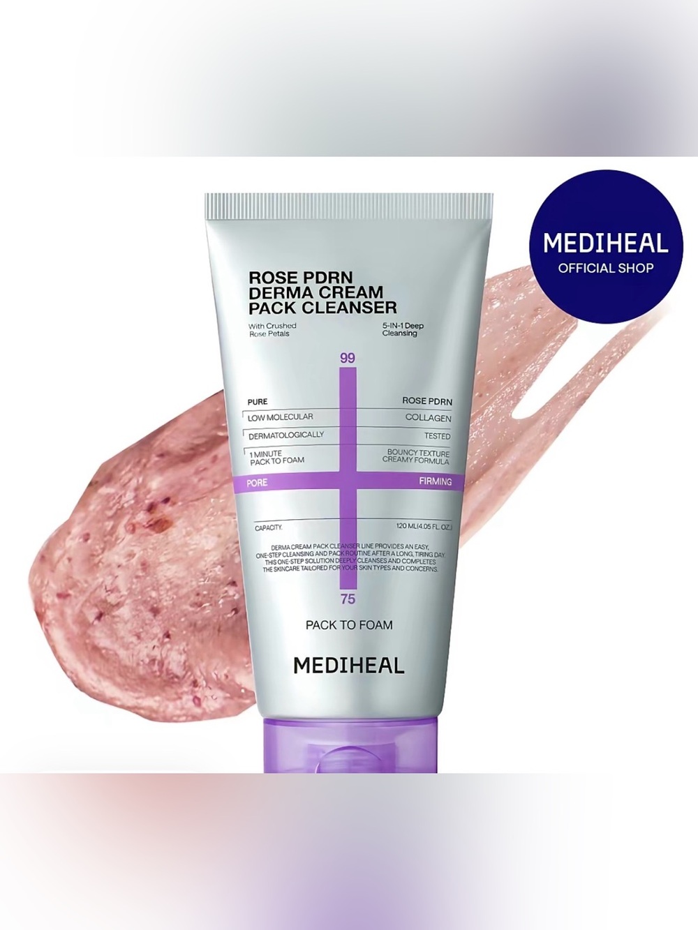 Mediheal Rose PDRN Derma Cream Pack Cleanser